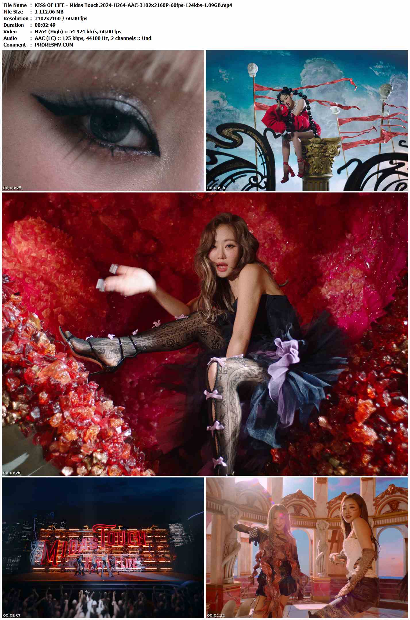 KISS OF LIFE - Midas Touch.2024-H264-AAC-3102x2160P-60fps-124kbs-1.09GB官方MV_高清MV
